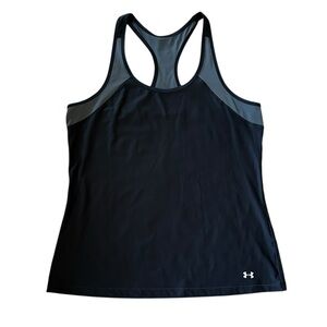 UNDER ARMOUR black & gray racerback athletic tank top size XL